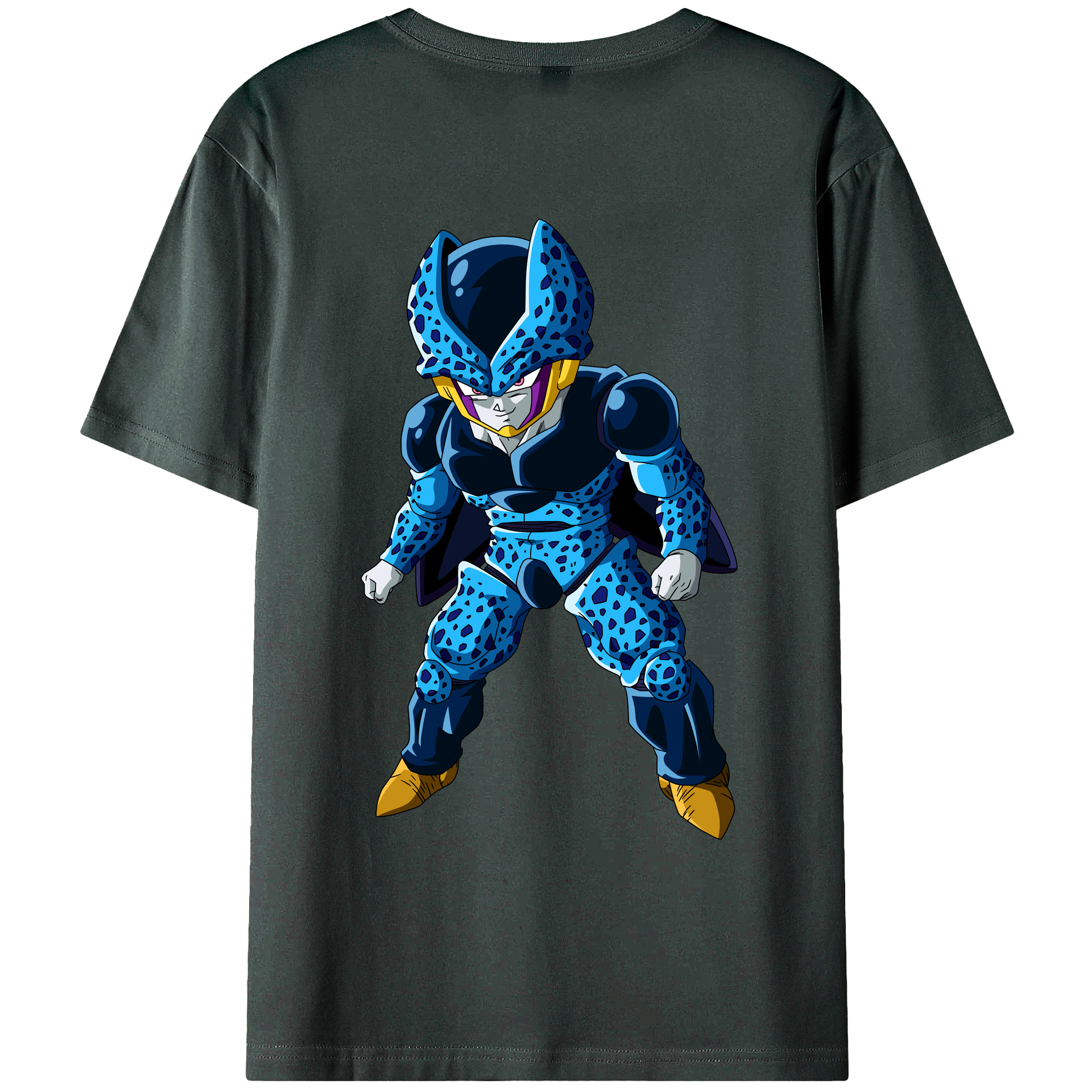 （画像用） ドラゴンボール セル DRAGON BALL Cell 綿100％ メンズ半袖Tシャツ（バックプリント） 通気性